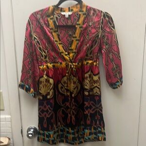 Cabi 100% Silk  Patterned Dress